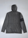 Adidas 3-Stripe Full Zip Hoodie Grey Size (L)