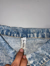 Jiao Ma Hua | Acid Wash Denim Trucker Jacket | Blue (S)