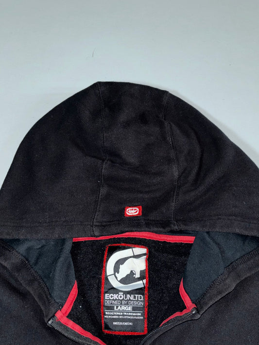 Ecko Unltd Black Zip Hoodie(L)