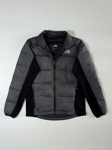 The North Face 550 Hybrid Puffer Jacket quilted panels + fleece sides, (M)