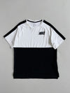 Nike Dri-Fit White Black Colorblock Tee (M)