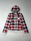 New Balance Buffalo Check Zip-Up Hoodie – Red/Navy Women’s  (S)