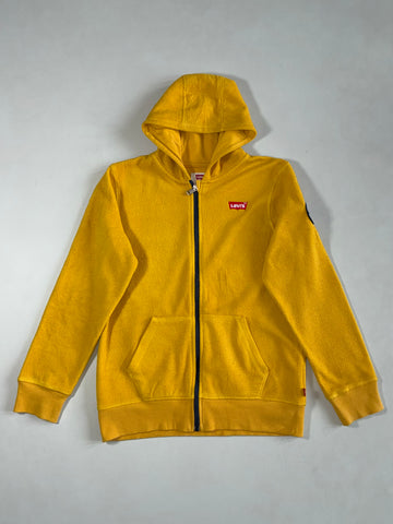 Levi’s Batwing Logo Fleece Zip Hoodie – Mustard Yellow (S)