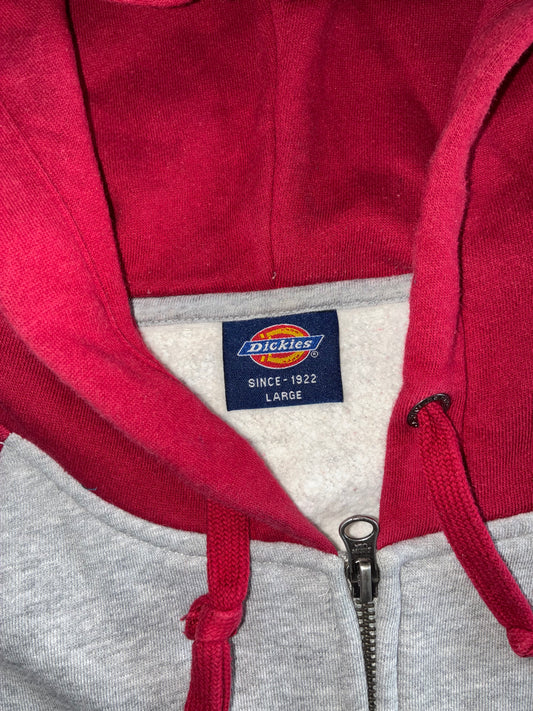Dickies | Full Zip Hoodie Grey/Maroon | (XL)