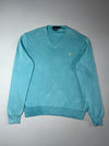 Polo Ralph Lauren Teal Pima Cotton V-Neck Sweater (XL)