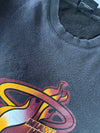 NBA Miami Heat Faded Black Graphic Crewneck Sweatshirt (XL)