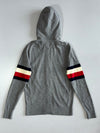 Tommy Hilfiger Grey Striped Zip Hoodie Sweater (M)