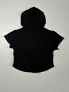Nike Vintage Swoosh Short Sleeve Full-Zip Hooded Sweatshirt Women's – Black (XXS)