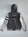Cubox Apparel Grey Varsity Hooded Bomber (M)