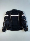 Dririder Air-Flow Mesh Motorcycle Jacket Black/Grey, Reflective Panels, CE Armour Padded (M)
