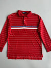 Polo Ralph Lauren Red Striped Long Sleeve Rugby Polo (L)