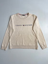 Tommy Hilfiger Embroidered Spellout Crewneck Sweatshirt – Oatmeal(S)