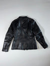 Vintage Magnum Leather Motorcycle Jacket – Black/Grey (Women's) (S)