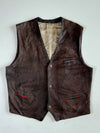 Vintage Premium Original Bomber Leather Vest (XL)