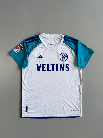 Adidas FC Schalke 04 Veltins 2. Bundesliga Aeroready Away Football Jersey White (S)