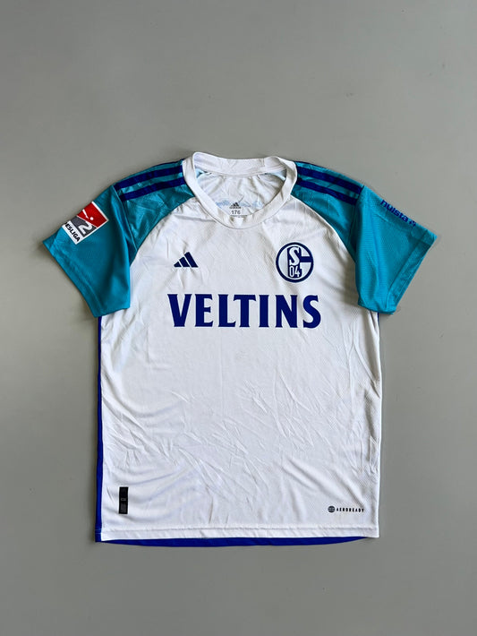 Adidas FC Schalke 04 Veltins 2. Bundesliga Aeroready Away Football Jersey White (S)