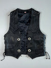 Vintage Fringe Concho Leather Vest (S)