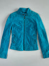 Le Chateau Teal Suede Moto Jacket Women’s (XXS)