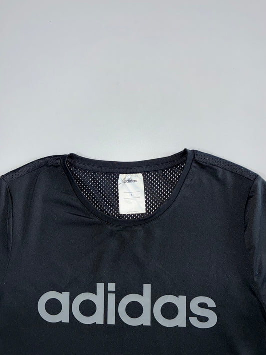 Adidas Black Mesh-Panel Sports Tee – Women’s (XS)