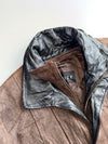 Cruze Brown Pure Leather Jacket (Black Leather Collar) (L)