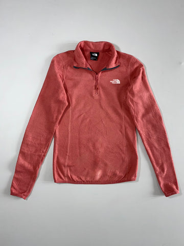 The North Face Women’s Coral Pink 1/4 Zip Fleece Pullover(XS)