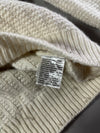 Lacoste Chunky Cable Knit Sweater – Cream White Crewneck (2XL)