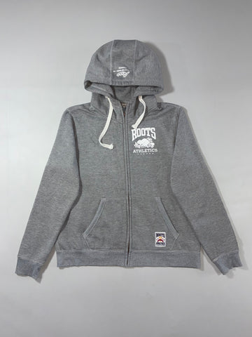 Roots Athletics Canada Grey Marl Full-Zip Hoodie (XL)