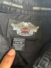 Harley-Davidson Motor Cycles Bar & Shield Button-Up Shirt Black(L)