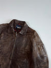 Vinateg Premium Original Bomber Leather Jacket (L)