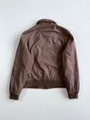 Guess Jeans Brown Harrington Bomber Jacket with Plaid Lining (S)