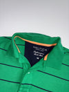Nautica Striped Performance Deck Shirt Polo in Green (L)