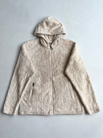FILA Cream Sherpa Fleece Full-Zip Hoodie (XL)