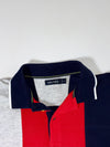 Nautica | Colorblock Vertical Logo Polo Grey Red Navy | (2XL)