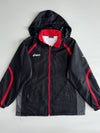 Asics Full Zip Hooded Track Jacket – Black/Red (XL)