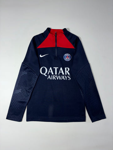 Nike PSG Paris Saint-Germain Quarter-Zip Training Top – Navy & Red (XS)