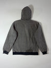 Vintage Carhartt Grey Pinstripe Hooded Active Work Jacket (M)