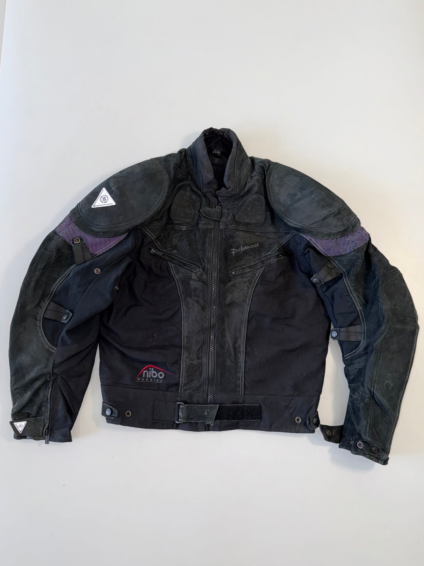 !                                                                                                                                                                                        Ultra Premium (PADDED) Original sued Leather Riding Jacket (RARE) (XL)