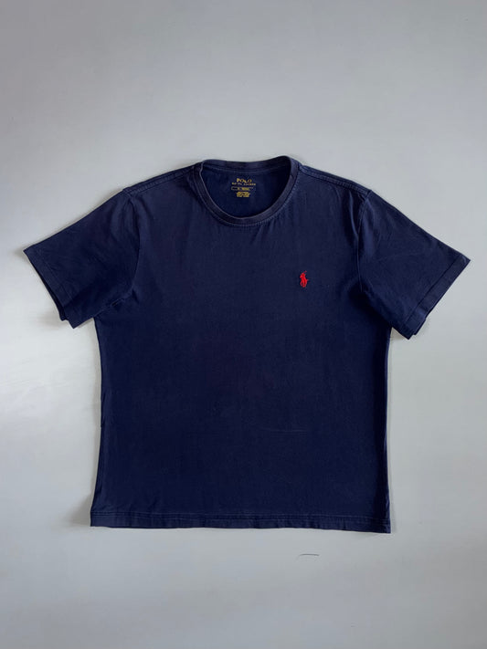 Polo Ralph Lauren Navy Crewneck Tee – Red Pony Logo (L)