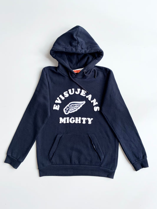 Evisu Jeans "Mighty" Wing Appliqué Hoodie – Navy | (S)