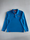 Puma | Cat Logo Long Sleeve Performance Polo | Electric Blue & Orange (2XL)