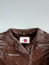 Ro Vintage Leather & Suede Fringe Moto Womens Jacket (M/L)