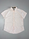 Burberry London Nova Check Collar Short Sleeve Shirt – Blush Pink (S)