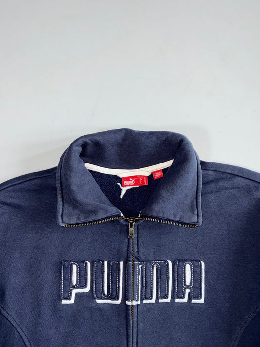 Puma Navy Embroidered Track Jacket (M)
