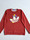 Adidas Originals | Rust Red Trefoil Graphic Crewneck | (S)