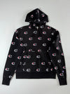 Champion | Black All-Over Logo Hoodie (L)