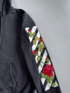 OFF-WHITE c/o Virgil Abloh | Diagonal Roses Zip-Up Hoodie Fully embroidered (M)