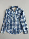 Levi’s | Blue Plaid Western Snap Button Shirt(L)