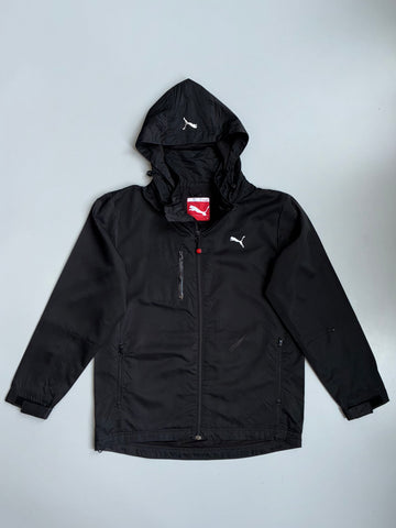 Puma Black Hooded Windbreaker Jacket (M)