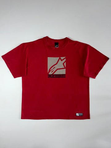 Alpinestars Red Graphic Logo T-Shirt – Big Front Print (2XL/3XL)