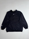 Vintage 90s Nike Big Swoosh Quarter-Zip Track Pullover – Black (2XL)